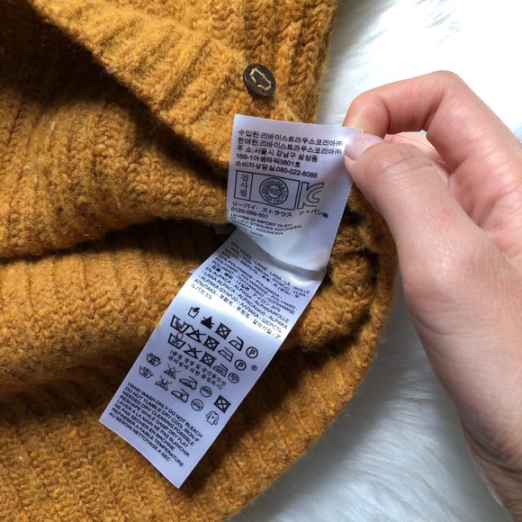 levi’s ochre yellow batwing sweater M - Picture 4 of 6